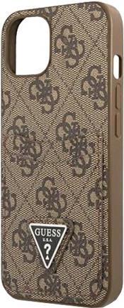 GUESS Hard Cover 4G Triangle Logo Cardslot Brown, für iPhone 13 Mini, GUHCP13SP4TPW (GUHCP13SP4TPW)