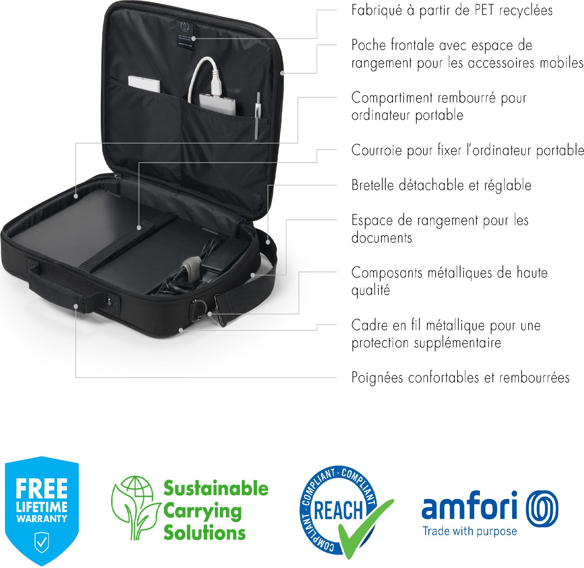 DICOTA Eco Multi BASE 17.3" Notebook-Tasche Schwarz