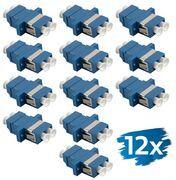 LogiLink LWL Kupplung-Set, 2x LC-Duplex, OS2, blau 2x LC Duplex Kupplung, SC-Simplex Ausbruch, einteiliges - 1 Stück (FA02LC7)