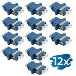 LogiLink LWL Kupplung-Set, 2x LC-Duplex, OS2, blau 2x LC Duplex Kupplung, SC-Simplex Ausbruch, einteiliges - 1 Stück (FA02LC7)