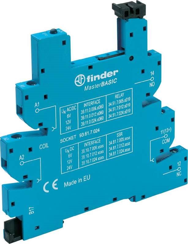 Finder Relaissockel mit Haltebügel, mit LED, mit EMV-Entstörbeschaltung 1 St. 93.61.8.230 Serie 34 34.51 (93.61.8.230)