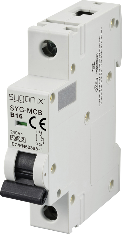 Sygonix SY-6440880 SYG-MCB 1P/B16/6KA Leitungsschutzschalter 1polig 16 A 240 V/AC (SY-6440880)