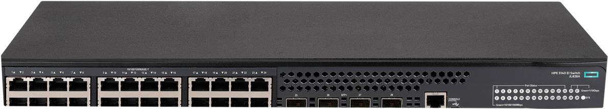Hewlett Packard Enterprise FlexNetwork 5140 24G 4SFP+ EI Managed L3 Gigabit Ethernet (10/100/1000) 1U (JL828A#ABB)