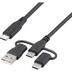 Renkforce USB-Ladekabel USB 2.0 USB-C 0.50 m Schwarz RF-6615906 (RF-6615906)