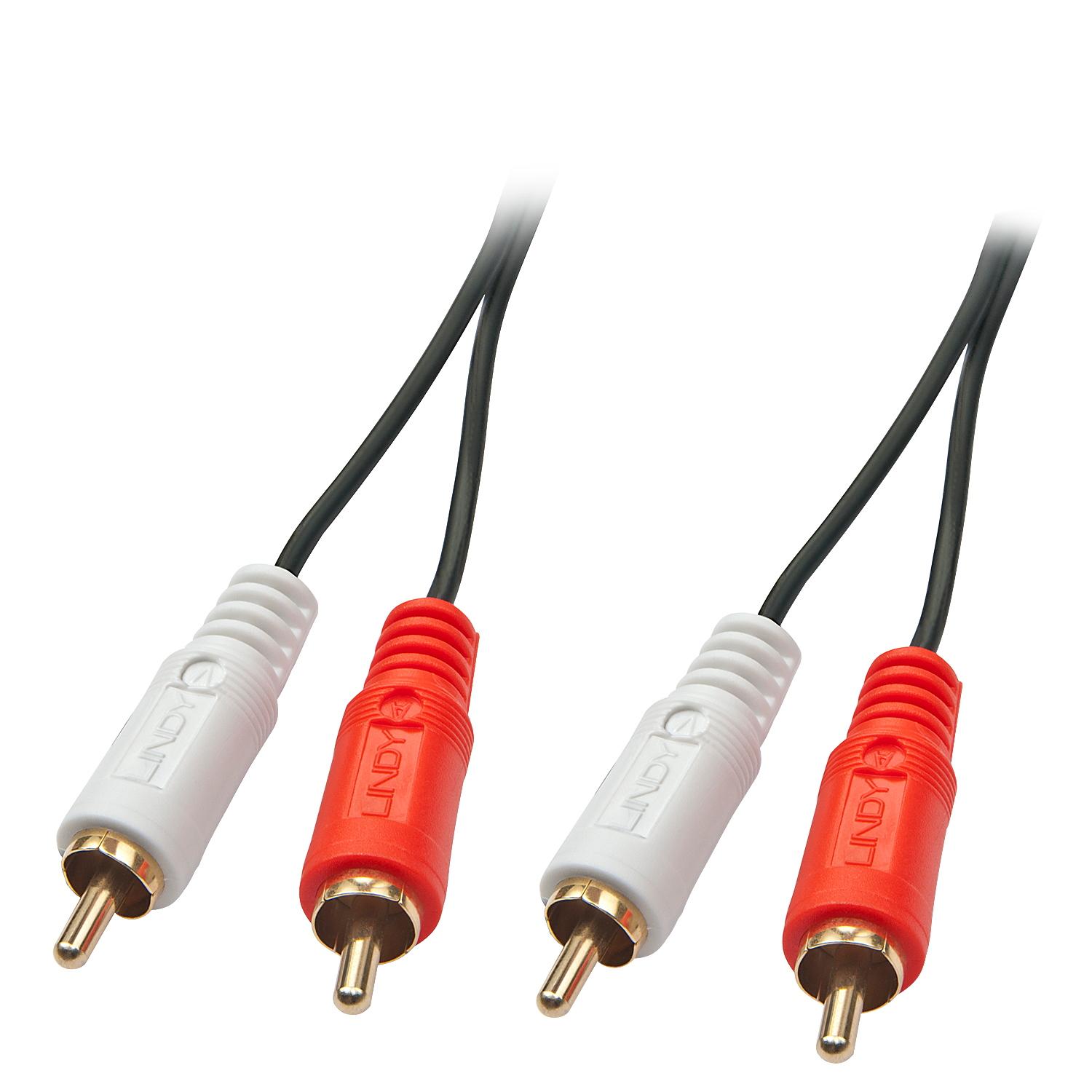 LINDY Premium - Audiokabel - RCA x 2 (M) bis RCA x 2 (M) - 10,0m - abgeschirmt - Schwarz (35664)