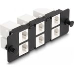 Delock Keystone Adapter Panel 6 Port schwarz (66996)