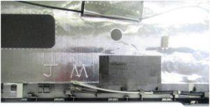 Dell 15.6" LCD back cover assembly with WLAN antennas (3VPD8)