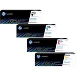 HP Original 203A Toner 5er Set - cyan, magenta, gelb, 2 x schwarz (CF540A+CF541A+CF543A+CF542A) (OP203Aset2)