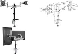 LogiLink BP0077 Flachbildschirm-Tischhalterung 68,6 cm (27" ) Durchgeschraubt Schwarz - Edelstahl (BP0077)