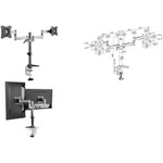 LogiLink BP0077 Flachbildschirm-Tischhalterung 68,6 cm (27" ) Durchgeschraubt Schwarz - Edelstahl (BP0077)
