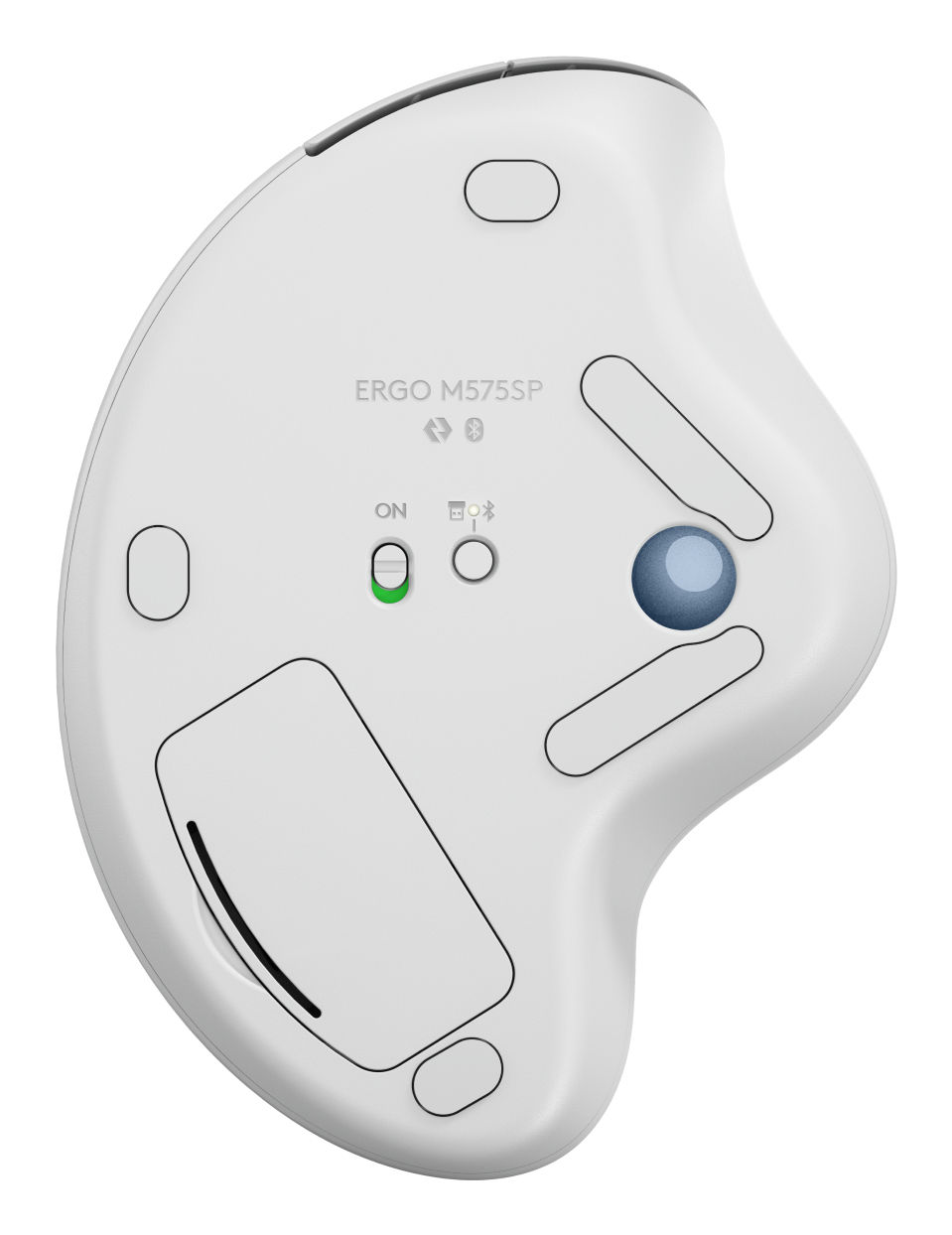 Logitech Ergo Series ERGO M575S Kabelloser Ergonomischer Trackball Bluetooth 2,4 GHz Off White