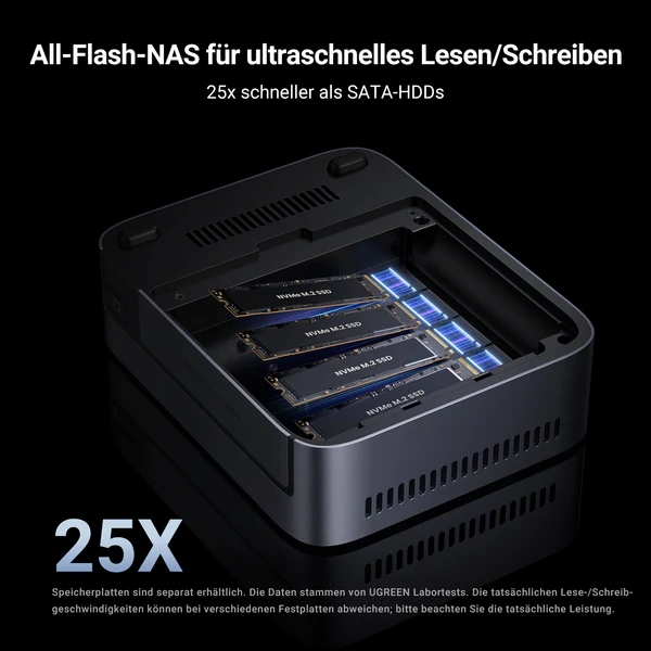 Ugreen NASync DXP480T Plus 4-Bay NVMe NAS System Intel Core i5-1235U 8 GB RAM Grau
