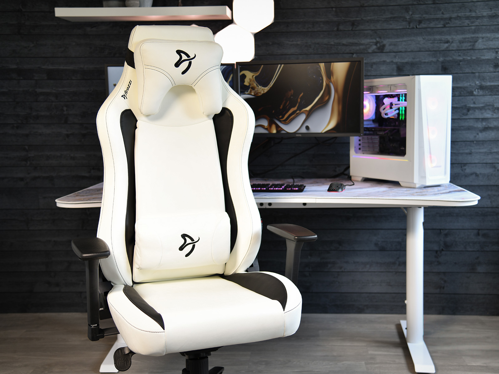 Arozzi Vernazza SoftPU Gaming-Stuhl Weiß