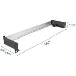 Delock 19? Hutschienenpanel zum Einbau horizontal oder vertikal 1HE Metall (67283)