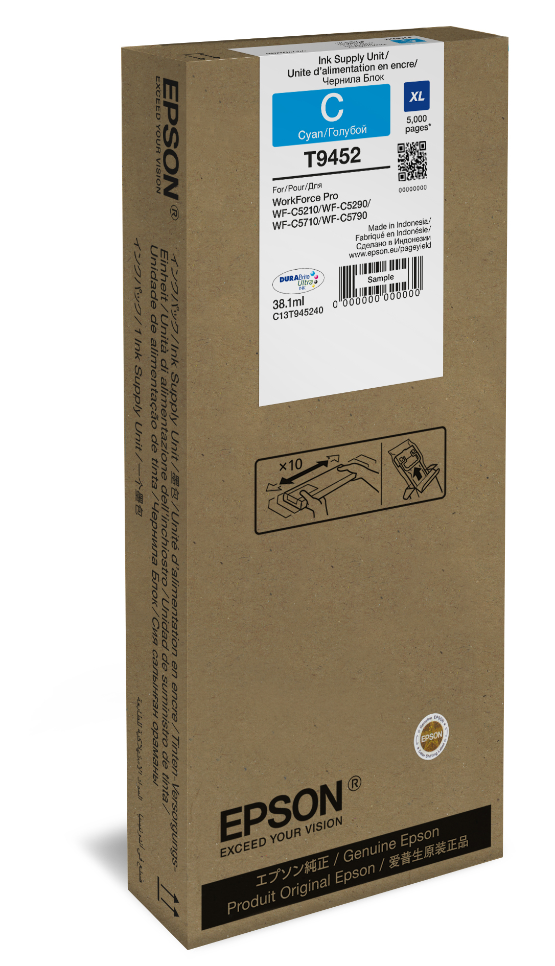 Epson T9452 XL Cyan Original Tintenpatrone