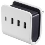 VOLTCRAFT VC-11374055 USB-Ladegerät Steckdose Ausgangsstrom (max.) 4.8 A 4 x USB, USB-C™ Buchse (VC-11374055)