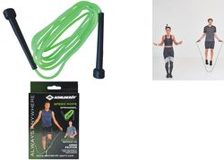SCHILDKRÖT Springseil Speed Rope, 3.0 m, schwarz/grün schnelldrehendes, längenverstellbares Springseil - 1 Stück (960025)