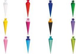 ROTH Bastelschultüte mit Verschluss, 700 mm, maigrün rund, mit Filzverschluss und stabiler ROTH-Spitze - 1 Stück (667138)