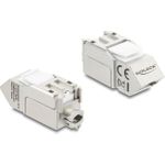 Delock Keystone Modul RJ45 Buchse zu LSA Cat.6A 45° gewinkelte geschirmt 90° (90937)