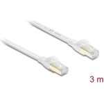 Delock RJ45 Flachband Patchkabel Cat.8.1 U/FTP bis 40 Gbps 3 m weiß (81027)
