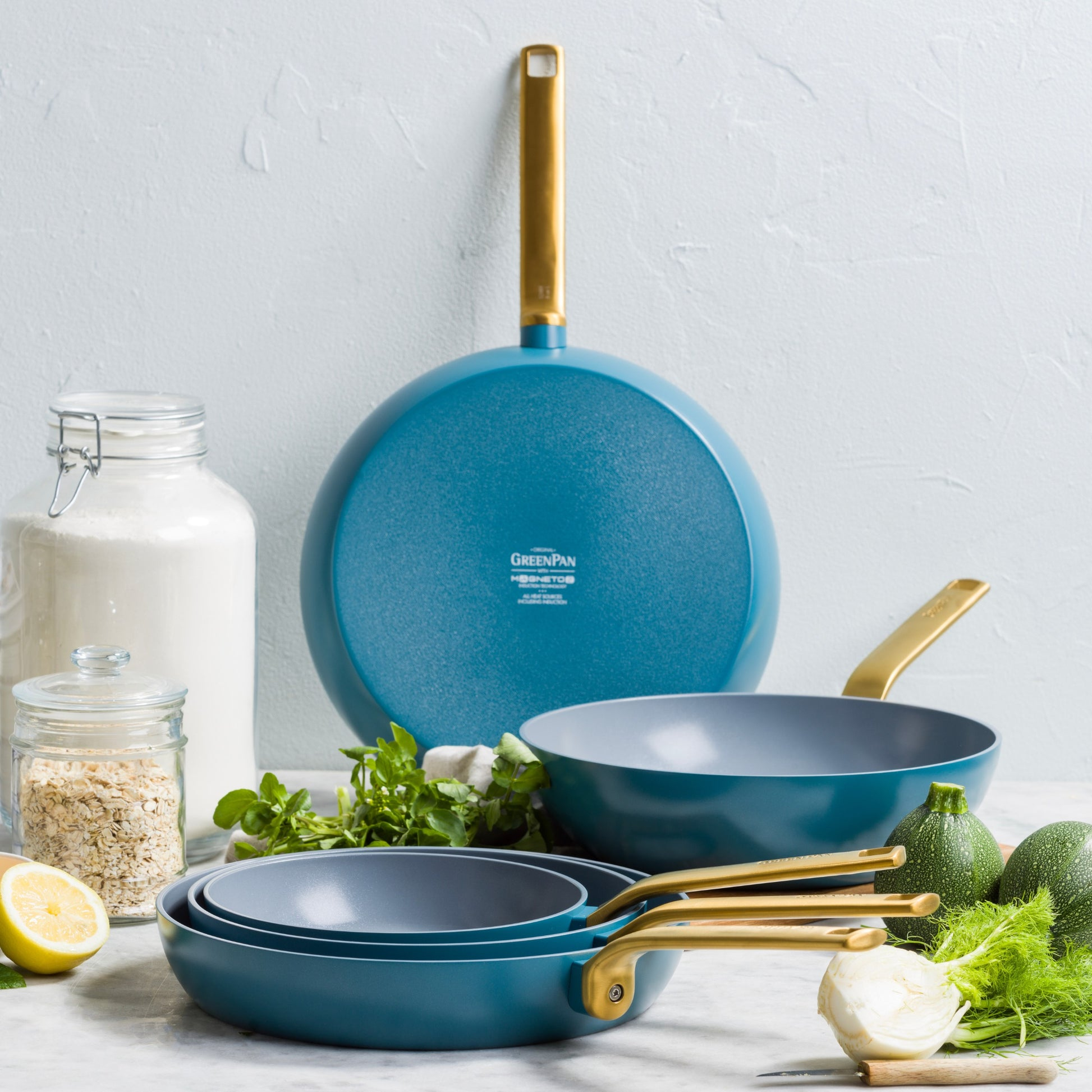 GreenPan Evolution Bratpfanne 30 cm Rund Keramik Blau