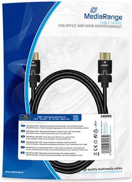 MediaRange MRCS197 HDMI-Kabel 2 m HDMI Typ A (Standard) Schwarz (MRCS197)