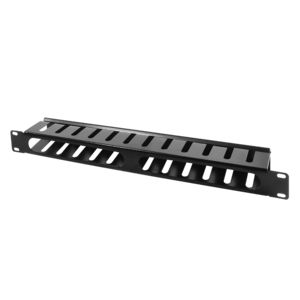 19" Kabelpanel 1HE, mit Abdeckung, schwarz, LogiLink® [ORCC01B] (ORCC01B)
