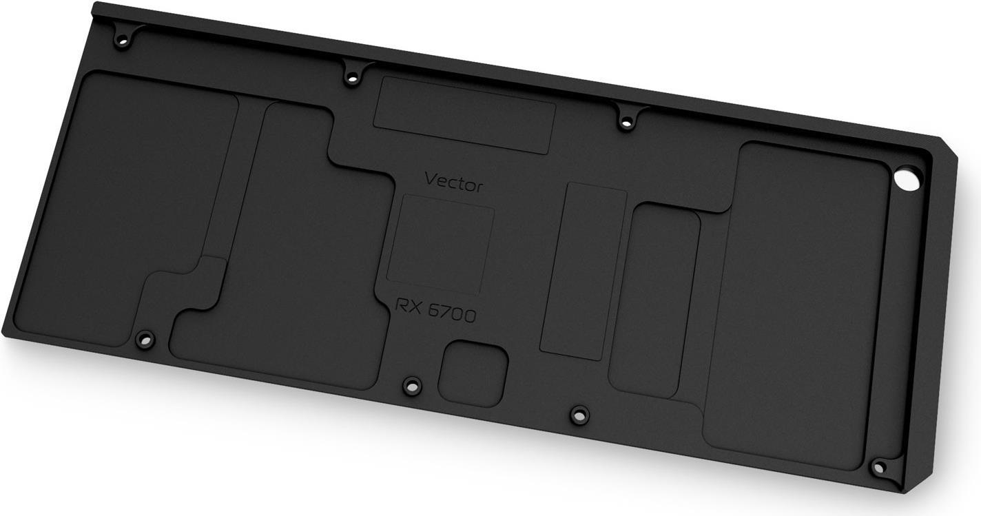 EK Water Blocks Quantum Vector RX 6700XT Backplate Grafikkarte Rückenplatte Schwarz 1 Stück(e) (3831109848012)