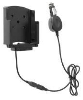 Brodit KFZ-Ladestation mit Tilt Swivel für Zebra TC53/58 mit Schutzhülle, 12/24 V, Schwarz