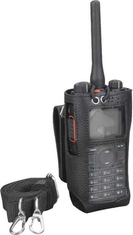 HYTERA Ledertasche mit LCD-Display und Tastatur zur Verwendung mit Standardkapazitätsakku für PT560H PT580H PD7-Serie (LCY003)