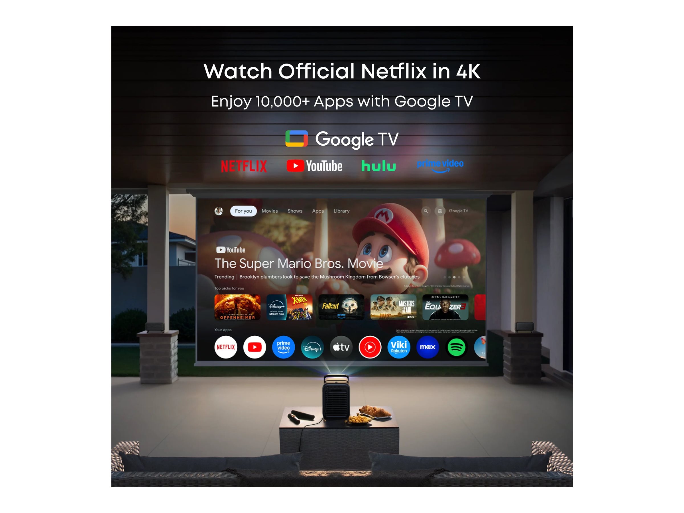 Anker Innovations Nebula X1 DLP-Projektor Laser 3D 3500 ANSI-Lumen 4K UHD Schwarz, Grau