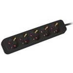 Lanberg Steckdosenleiste 5x Schuko, Kupfer, 3m schwarz (PS0-05F-0300-BK)