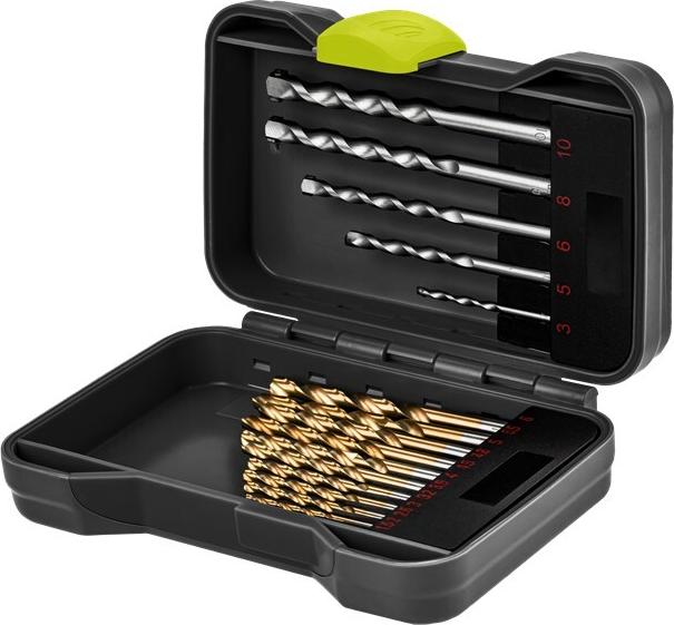 Goobay Metall- und Steinbohrer-Set 17-tlg. - flexibles Werkzeug-Set in robuster (77848)