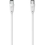Hama Classic Line Antennen-Kabel, Koax-Stecker - Koax-Kupplung, 5 m, 75 dB, Weiß (00305044)