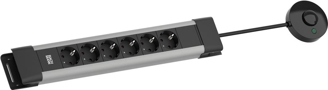 Bachmann CONNECTUS 6xCEE7/3 1xFerntaster 2.0m CEE7/7 Grau (BM005907)