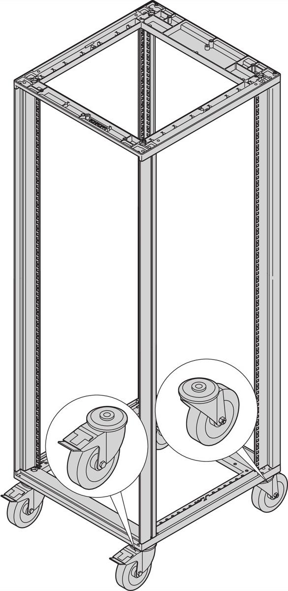 SCHROFF Lenkrollen - LENKROLLEN SET 400KG 125D 4X (27230069)