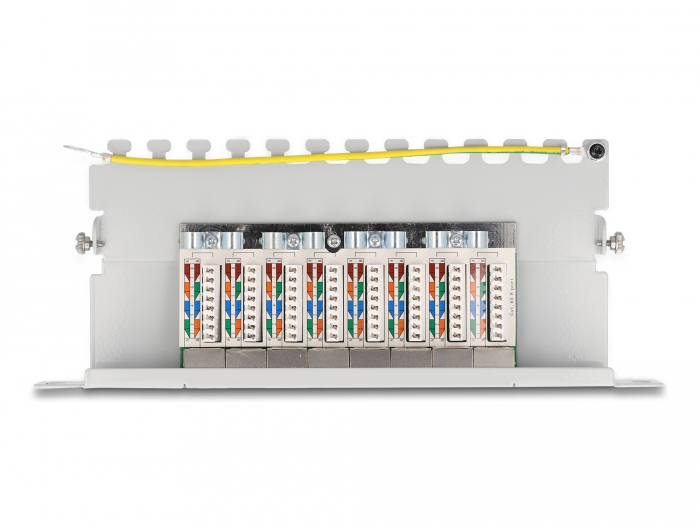 Delock Patchpanel 10" 8 Port Cat.6A 1 HE Grau