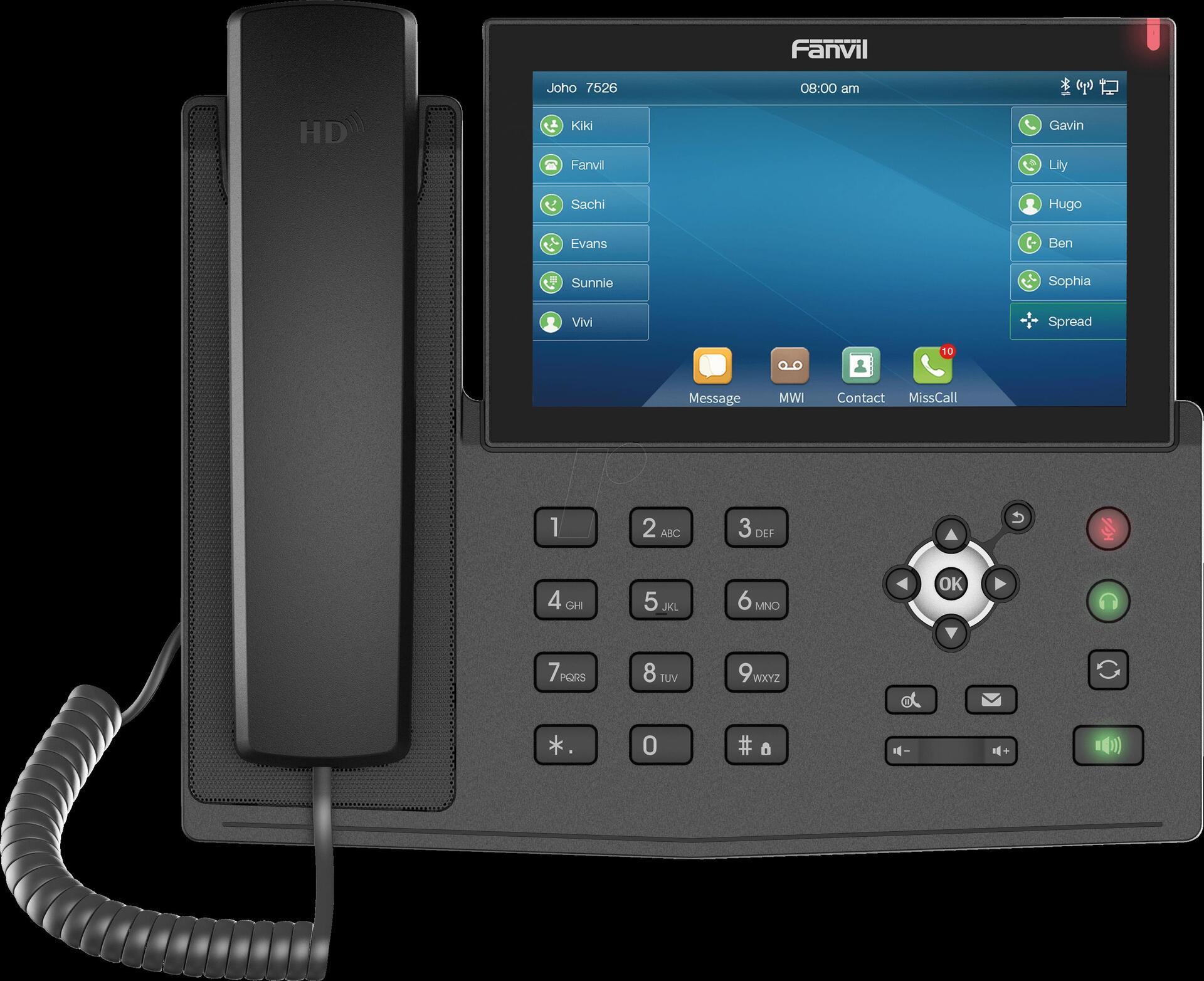 Fanvil X7 IP-Telefon Schwarz Kabelgebundenes Mobilteil LED 20 Zeilen (X7) - Sonderposten