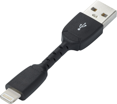 Renkforce USB 2.0 Anschlusskabel [1x USB 2.0 Stecker A - 1x Apple Lightning-Stecker] 0.05 m Schwarz (RF-4260168)