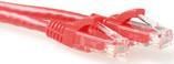 ACT Red 1 meter U/UTP CAT6 patch cable snagless with RJ45 connectors. Cat6 u/utp snagless rd 1.00m (IS8501)