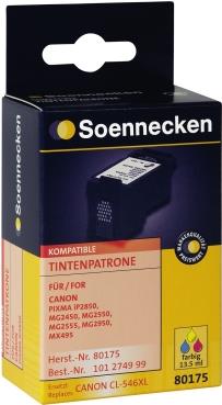 Soennecken Tintenpatrone 80175 wie Canon CL546XL c/m/y (80175)