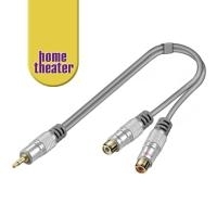 Home Theater Adapter, 0,15m - 3,5mm Stereo Stecker > 2*Cinch Buchse