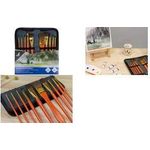 kangaro Aquarell-Pinsel-Set, 10-teilig, im Etui Pinsel aus Ponyhaar, sortiert in 10 Formen und - 1 Stück (K-840002)