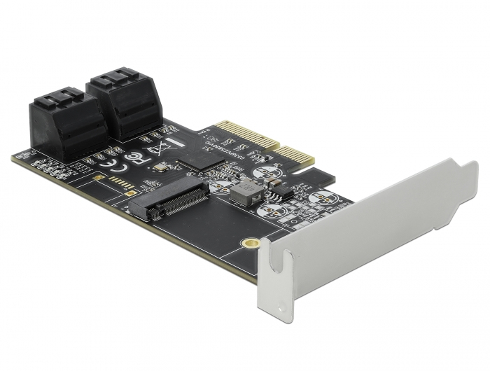 Delock 90396 Speicher-Controller 4 SATA 1 M.2 PCIe 3.0 x4 Low Profile
