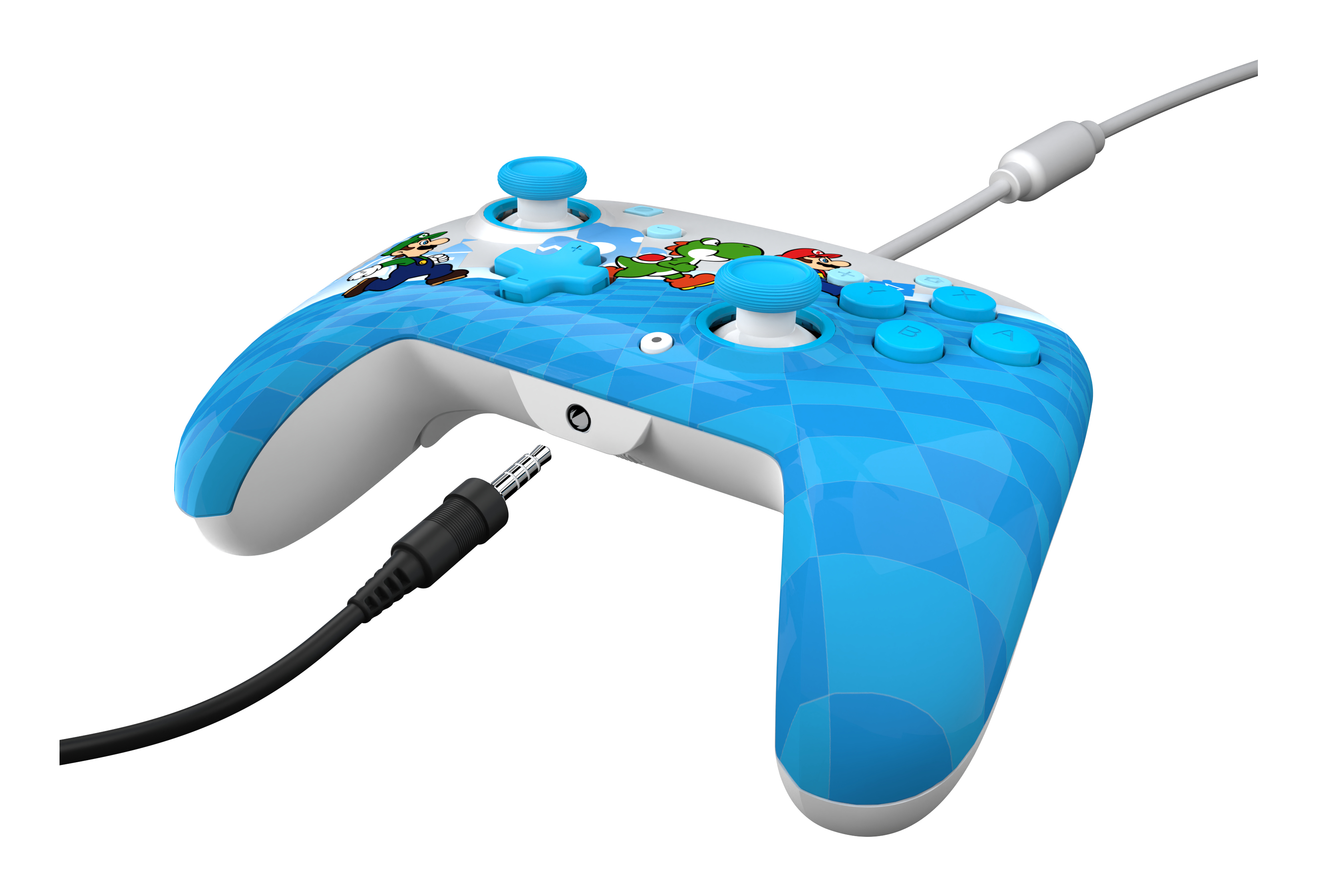 PDP Rematch Mario Escape Gamepad Nintendo Switch Kabelgebunden Blau, Weiß