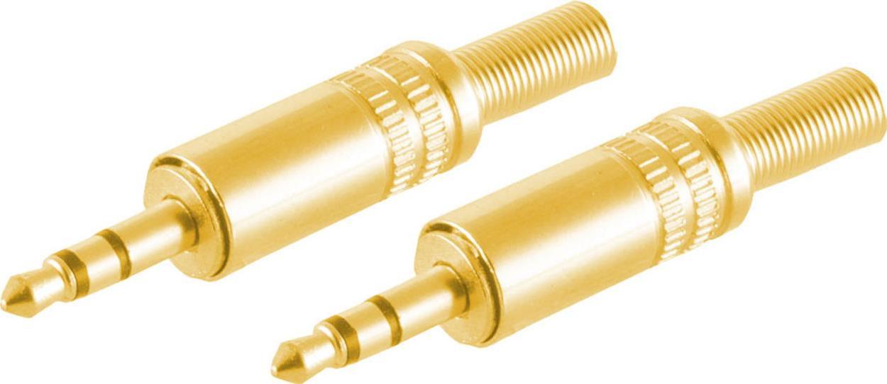 S/CONN maximum connectivity Klinkenstecker Stereo 3,5mm, Metall vergoldet SET 2 Stück (51200-MG-SET2)