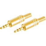 S/CONN maximum connectivity Klinkenstecker Stereo 3,5mm, Metall vergoldet SET 2 Stück (51200-MG-SET2)