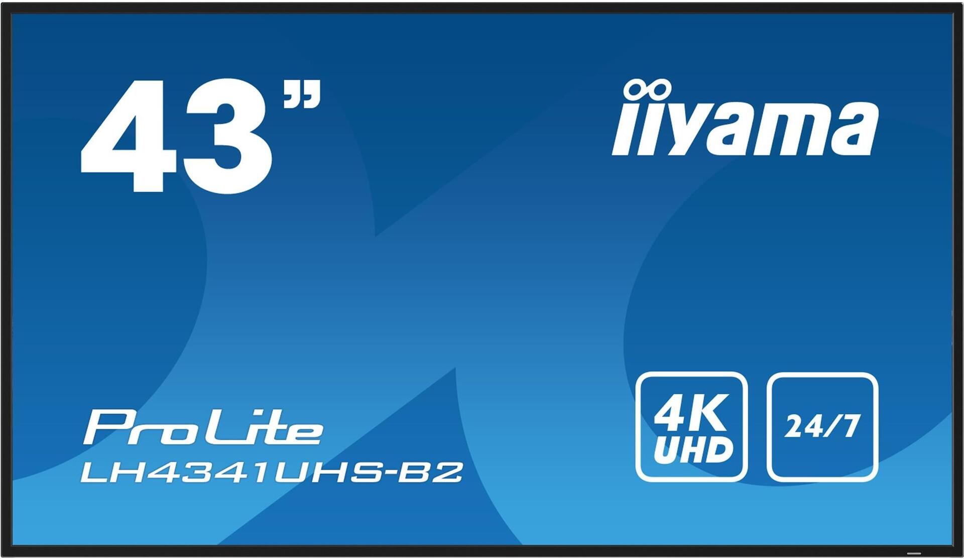 iiyama ProLite LH4341UHS-B2 43" 4K UHD Digital Signage Display Schwarz