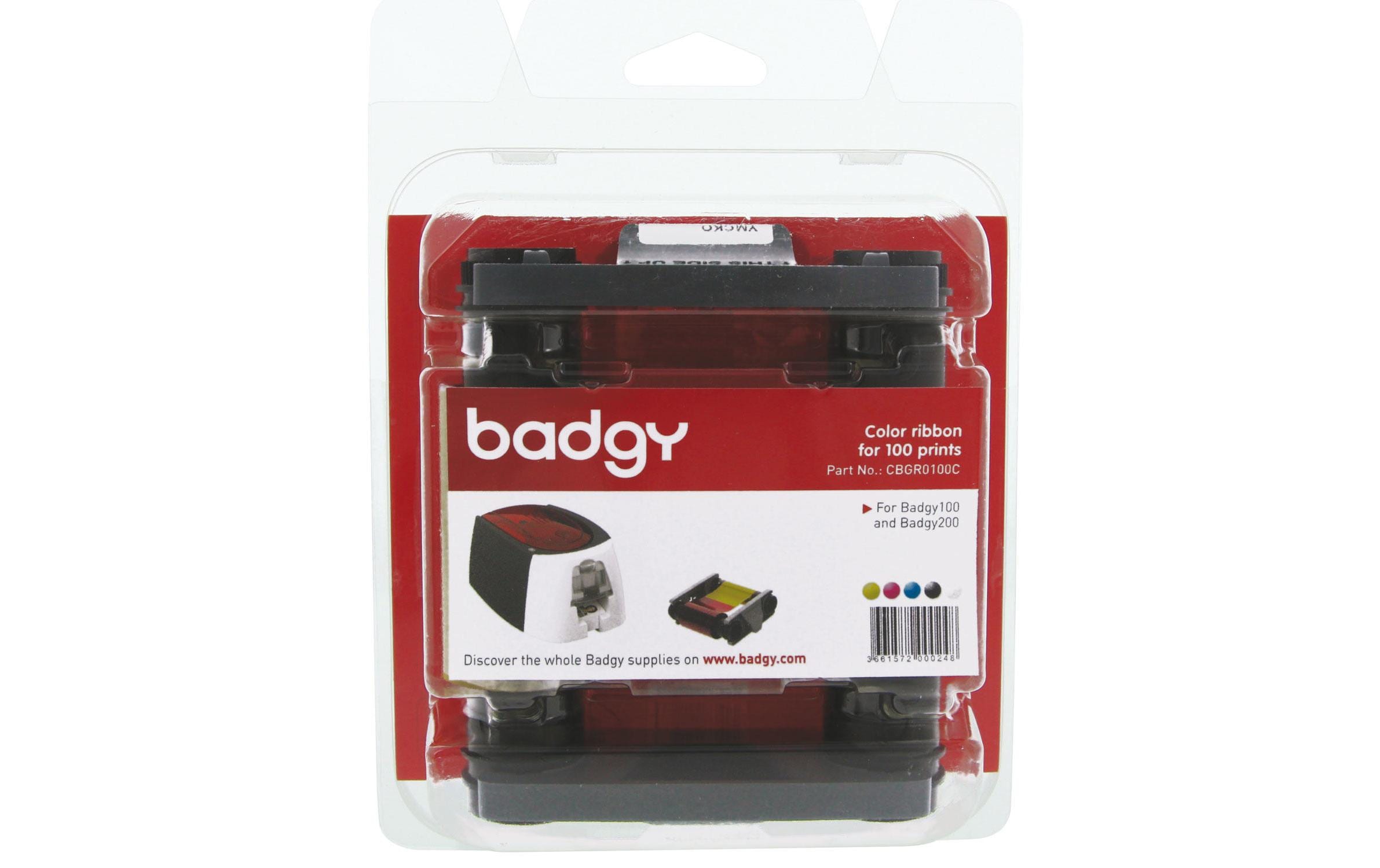 Evolis Badgy YMCKO Farbbandkassette CBGR0100C für Badgy 100/200, 100 Karten
