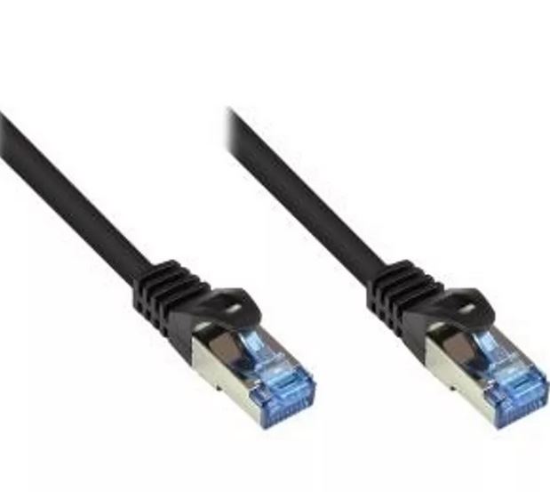 Dätwyler Patchkabel S/STP Uninet 7702 FRNC Cat 6A (ISO/IEC) mit Hirose TM31 RJ45 Stecker, schwarz, 1,5m (ES1.7.0150BK)